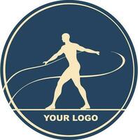 atletisk sport logotyp design vektor konst