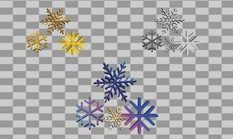 olika snö ikon samling med färgrik ikoner och annorlunda former, vektor bakgrund