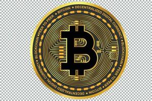 bitcoin kryptovaluta vektor. bitcoin symbol isolerat på grå bakgrund. realistisk crypto valuta vektor illustration. bitcoin guld vektor