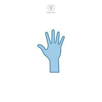 Hand angehoben Symbol Symbol Vektor Illustration isoliert auf Weiß Hintergrund