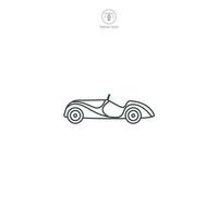 klassisk bil ikon symbol vektor illustration isolerat på vit bakgrund
