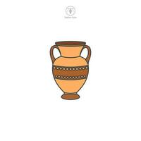 Antiquität Vase Symbol Symbol Vektor Illustration isoliert auf Weiß Hintergrund