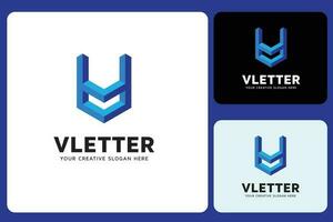 v Brief-Logo-Design-Vorlage vektor