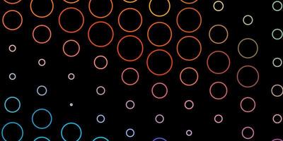 dunkelblauer gelber Vektorhintergrund mit Kreisen glitzert abstrakte Illustration mit bunten Tropfen neue Vorlage für Ihr Markenbuch vektor