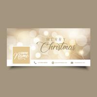 Social Media-Timeline-Cover mit Weihnachtsdesign vektor