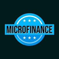 Mikrofinanz Geld Schuld Einkommen Geschäft korporativ Symbol Etikette Abzeichen Design Vektor
