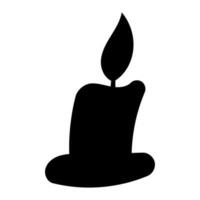 Kerze Hitze Halloween Lampe schwarz Symbol Element vektor