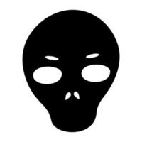 Schädel Halloween Emotion Element Symbol schwarz Weiß vektor