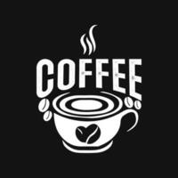 Kaffee Beschriftung Poster dekoriert durch Kaffee Bohnen und texturiert Tasse vektor