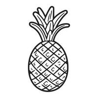 Ananas tropisch Obst Illustration, Ananas mit Blatt Symbol. vektor