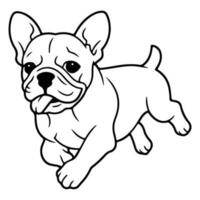 Bulldogge, Hand gezeichnet Karikatur Charakter, Hund Symbol. vektor