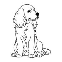 Englisch Cocker Spaniel Hund, Hand gezeichnet Karikatur Charakter, Hund Symbol. vektor