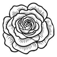 Rose Symbol, einfach Rose blühen Illustration. vektor