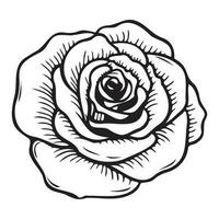 Rose Symbol, einfach Rose blühen Illustration. vektor