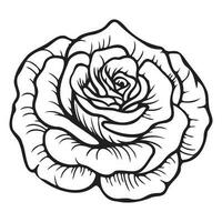 Rose Symbol, einfach Rose blühen Illustration. vektor