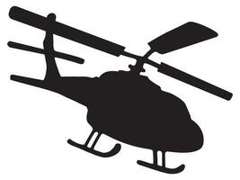 silhuett helikopter ikon vektor