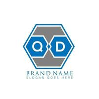 qd kreativ minimalistisch Polygon Brief Logo. qd einzigartig modern eben abstrakt Vektor Brief Logo Design.