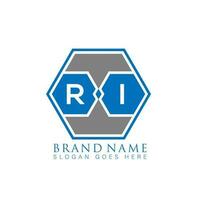 ri kreativ minimalistisk polygon brev logotyp. ri unik modern platt abstrakt vektor brev logotyp design.