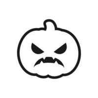 domkraft o lykta pumpa linje ikon, översikt vektor tecken. halloween lura eller behandla Semester symbol, logotyp illustration.