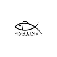 frisch Fisch Linie Symbol Vektor, Fisch Logo Vorlage vektor