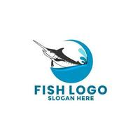 Fisch einfach Logo Symbol Vektor, Fisch Linie Illustration Logo Vorlage vektor