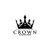 krona premie stil logotyp symbol. kunglig kung ikon. modern lyx varumärke element tecken. vektor illustration.