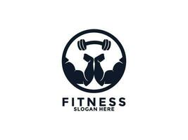 Fitness und Fitnessstudio Logo Design Vektor