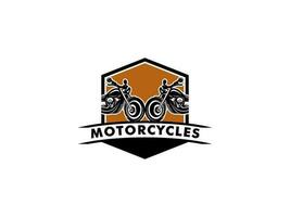 motorcykel årgång med vinge logotyp begrepp i svart och vit färger isolerat vektor illustration
