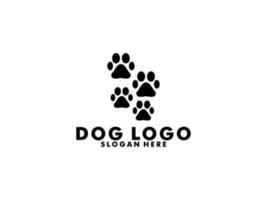 Hund Pfote Logo Vektor, einfach minimal Hund Pflege Logo Design, Silhouette Pfote Logo vektor
