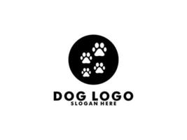 Hund Pfote Logo Vektor, einfach minimal Hund Pflege Logo Design, Silhouette Pfote Logo vektor