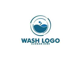 Wäsche Symbol Waschen Maschine Logo Design zum Geschäft Kleider waschen reinigt modern Vorlage vektor