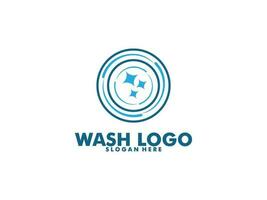 Wäsche Symbol Waschen Maschine Logo Design zum Geschäft Kleider waschen reinigt modern Vorlage vektor