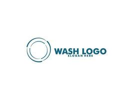 Wäsche Symbol Waschen Maschine Logo Design zum Geschäft Kleider waschen reinigt modern Vorlage vektor