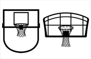 basketboll fälg vektor illustration, vektor silhuett av basketboll fälg