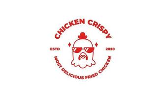 kyckling maskot logotyp design vektor