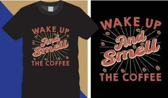 Kaffee-T-Shirt-Design vektor