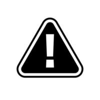 triangel- varning symbol. silhuett ikon av utrop. varning eller fara. vektor. vektor