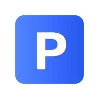 Platz Parkplatz und Fahrrad Parkplatz Zeichen mit Gradient. Vektor. vektor