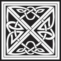 Vektor schwarz einfarbig keltisch Knoten. Ornament von uralt europäisch Völker. das Zeichen und Symbol von das irisch, schottisch, Briten, Franken
