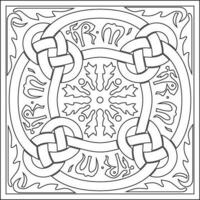 Vektor einfarbig Platz europäisch Ornament. klassisch Muster von uralt Griechenland, römisch Reich. geeignet zum Sandstrahlen, Plotter und Laser- Schneiden