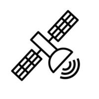 einfach Satellit Symbol. Satellit Kommunikation. Vektor. vektor