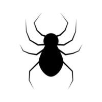 realistisch Spinne Silhouette Symbol. Vektor. vektor