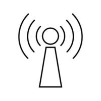 Radio Turm Information unterzeichnen. zellular Radio Welle Symbol. Vektor. vektor