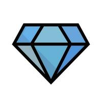 eben Design Diamant Symbol. Vektor. vektor