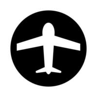 runden Flugzeug Silhouette Symbol. Reise und Flug. Vektor. vektor