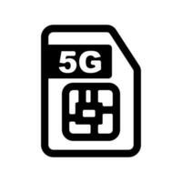 5g sim Karte. zellular Kommunikation Chip. Vektor. vektor