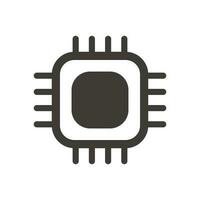 Halbleiter Mikrochip. Zentralprozessor Chip. Vektor. vektor