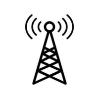 Radio Kommunikation Turm und Radio Wellen. Base Bahnhof Symbol. Vektor. vektor