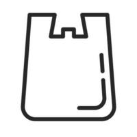 Supermarkt Plastik Tasche Symbol. Vektor. vektor