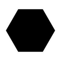 schwarz Hexagon Silhouette Symbol. Vektor. vektor